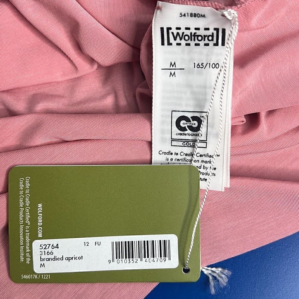 NWT Wolford Aurora Pure Shirt Brandied Apricot Pink M - Picture 8 of 11